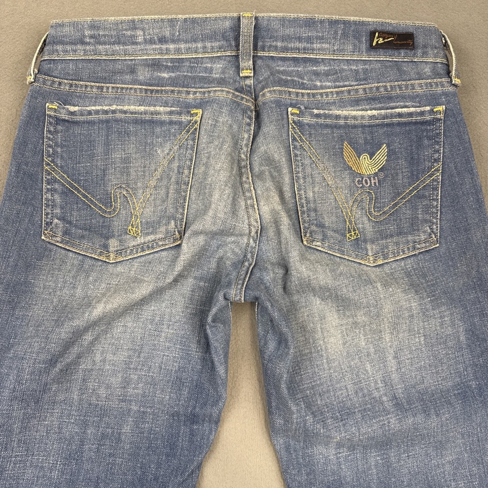 citizens of humanity women's 30 jeans bOOT lOW wAIST cOLLEGE #4 vtg y2K